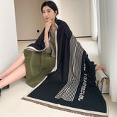 All-Match Long Thick Warm Scarf Letter Imitation Cashmere Shawl
